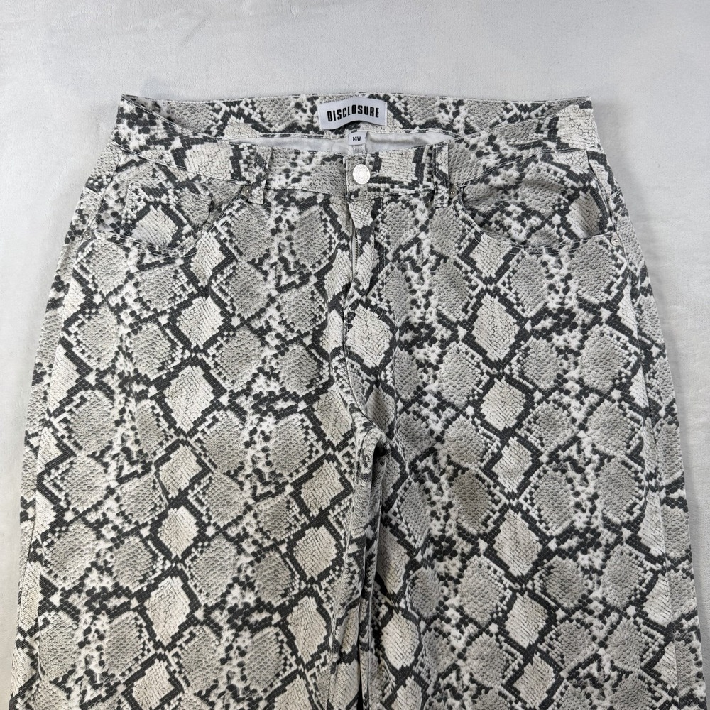 Disclosure Wide Leg Snake Print Jeans Size 14W